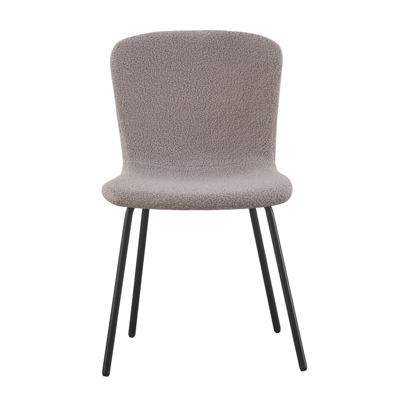 Chaise Cannes Grise ID Italian Design avec revêtement bouclé