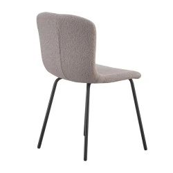 Cannes Grey Chair by ID Italian Design with Bouclé Upholstery