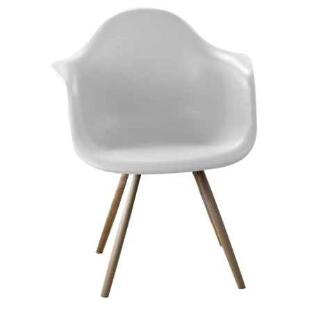 Estocolmo White Armchair with Armrests