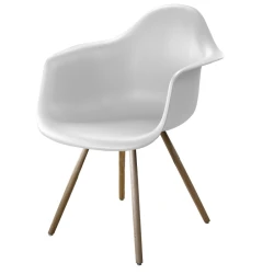 Fauteuil Estocolmo White avec accoudoirs
