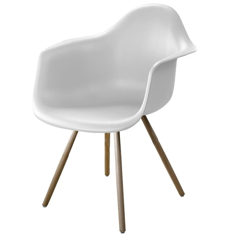 Fauteuil Estocolmo White avec accoudoirs