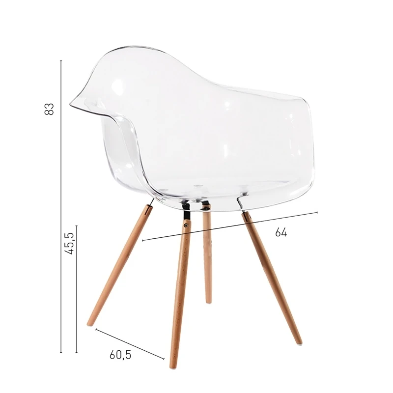 Poltrona fixa Estocolmo Glass da ID Italian Design