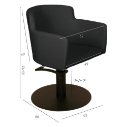 Fauteuil de coiffure Goya noir ID Italian Design