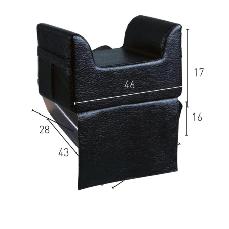 Bambino Black Children's Booster Seat for Hairdressing Chair