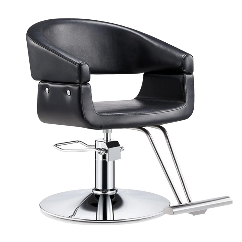 Marconi Black Hydraulic Hairdressing Cutting Chair by ID Italian Design
