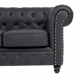 Sofá Chesterfield Repose tapizado capitoné - Weelko