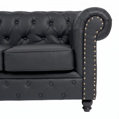 Divano Chesterfield Repose rivestimento capitonné, struttura metallo e legno - Weelko
