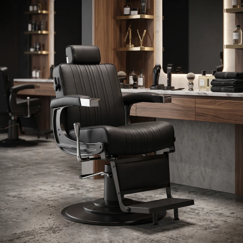 Weelko LEVER Schwarzer Barberstuhl