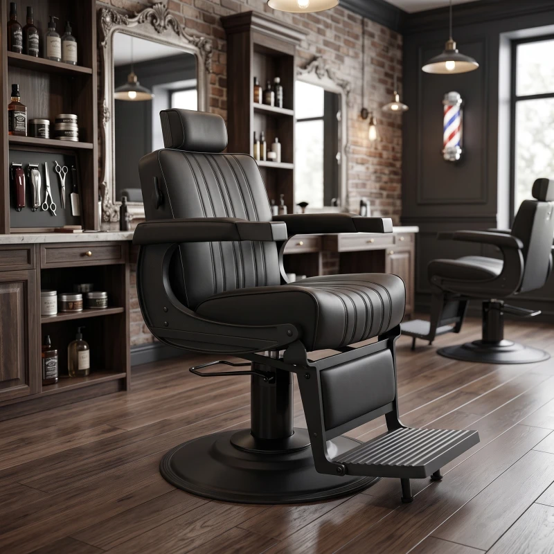 Weelko LEVER Schwarzer Barberstuhl