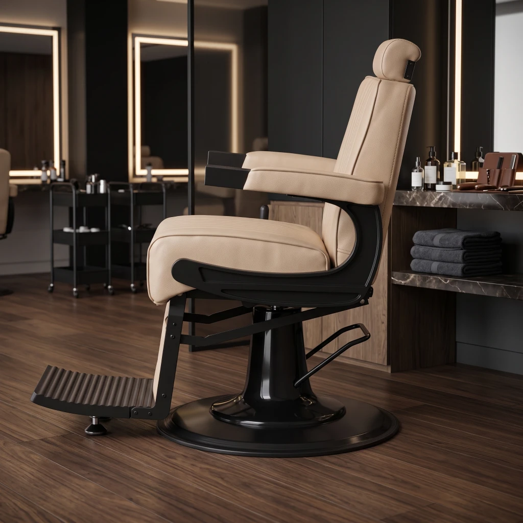 Sillón de barbería MUDI DOUR 2.0 Beige