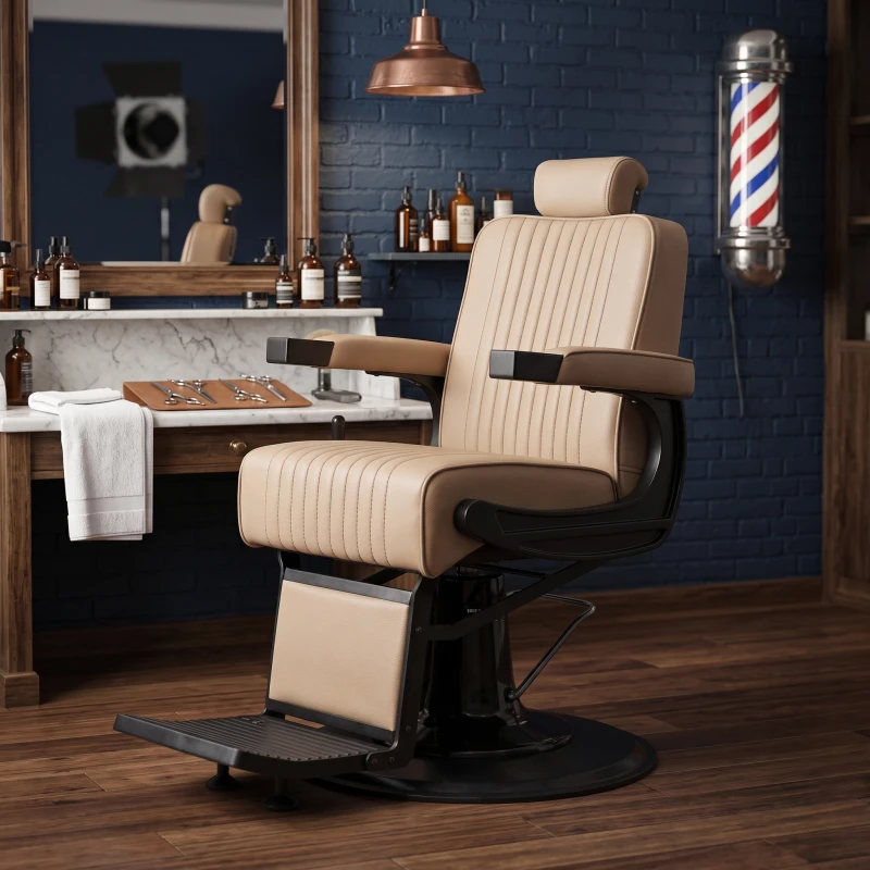 Poltrona da barbiere MUDI DOUR 2.0 Beige