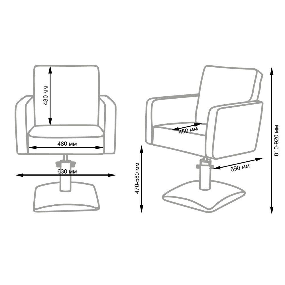 Silla de corte peluqueria sofisticada NeoBeauty -NeoBeauty -Sillones de corte
