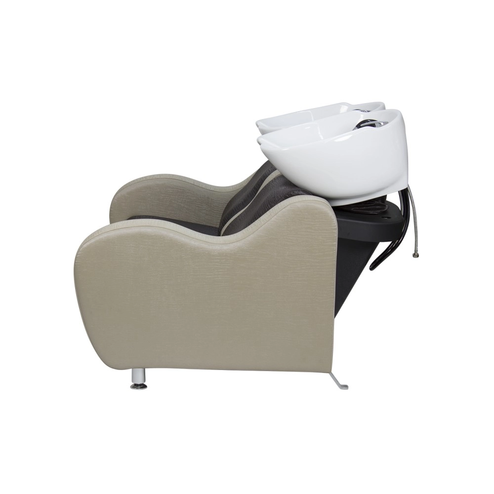 Lavacabezas doble peluquería con apoyabrazos tapizados y diseño moderno - NeoBeauty -NeoBeauty -Lavacabezas barbería