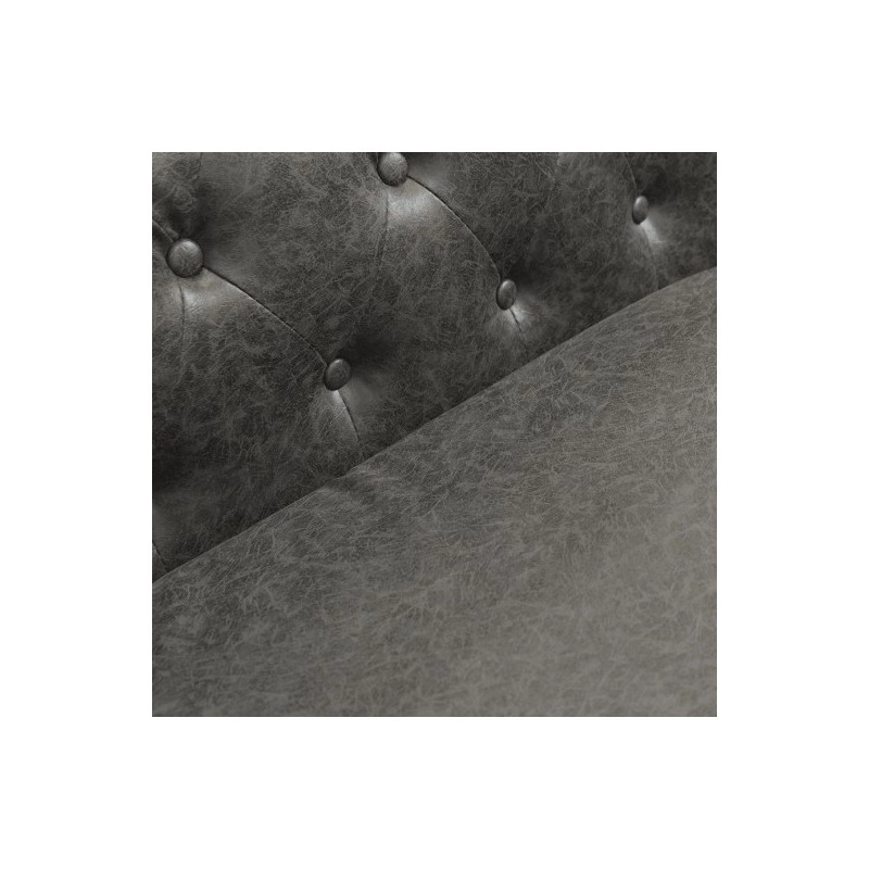 Poltrona d'attesa Chester 3 posti grigia capitonné in similpelle PU - I-medStetic Premium -I-medStetic Premium -Sedie di attesa