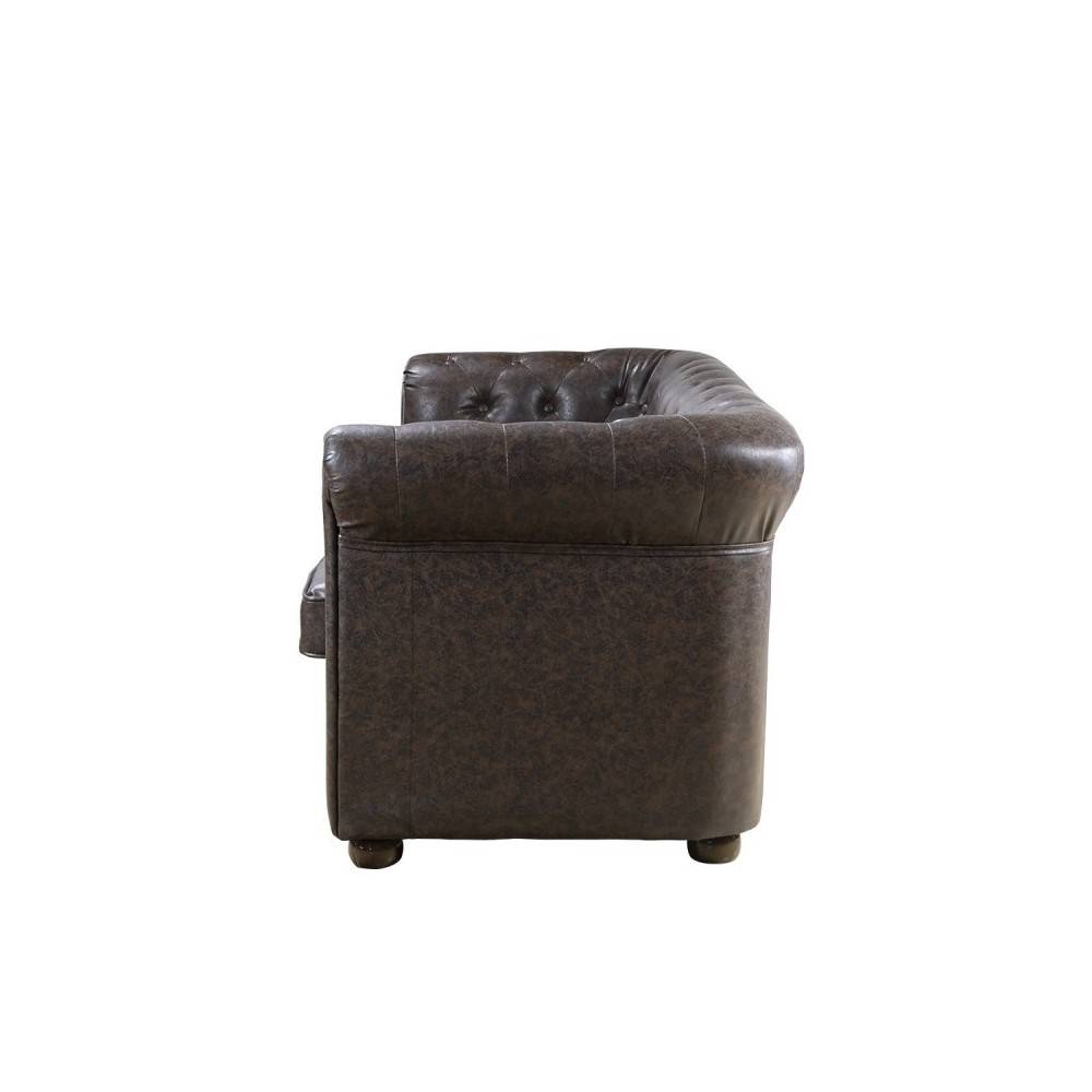 Chester Brown 3-Seater Waiting Sofa by I-medStetic Premium: Classic elegance and comfort. -I-medStetic Premium -Waiting chairs