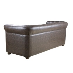 Chester Brown 3-Seater Waiting Sofa by I-medStetic Premium: Classic elegance and comfort. -I-medStetic Premium -Waiting chairs