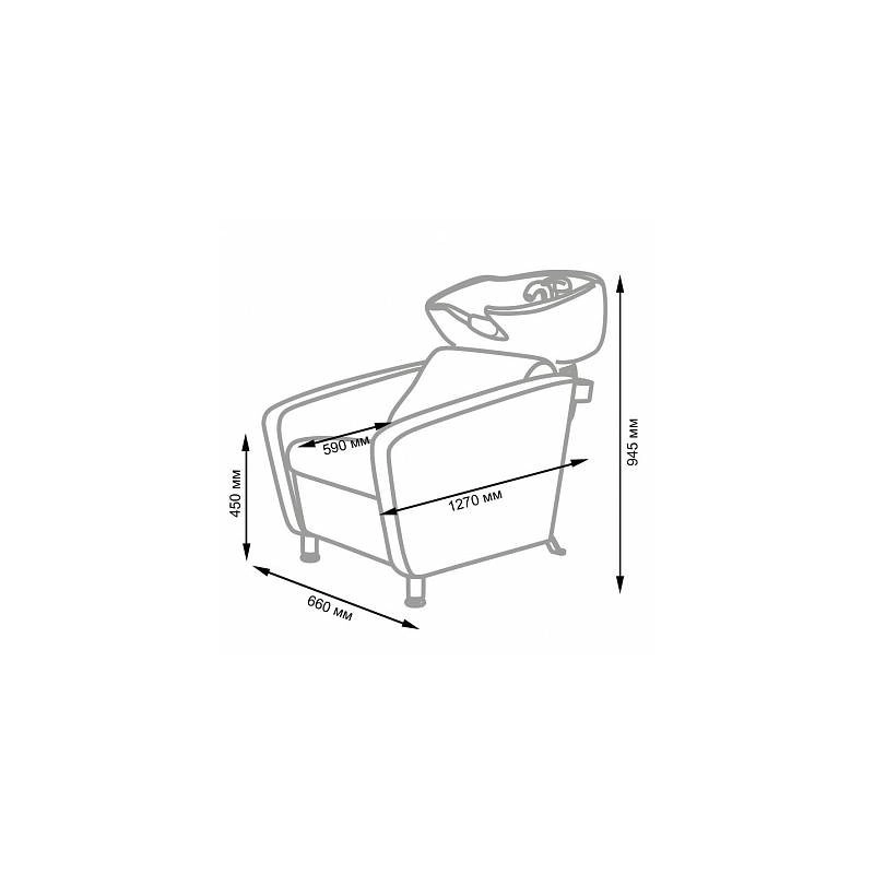 Lavabo de coiffure Cubo Basic coutures faites main NeoBeauty -NeoBeauty -Lavabo de barbier