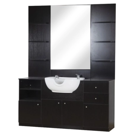 Moderne Barberkonsole mit Waschbecken und Stauraum – i-Medstetic -i-Medstetic -Frisierkommode
