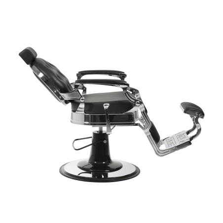 Black and Silver Buzz Vintage Barber Chair by Weelko -Weelko -Barber chairs
