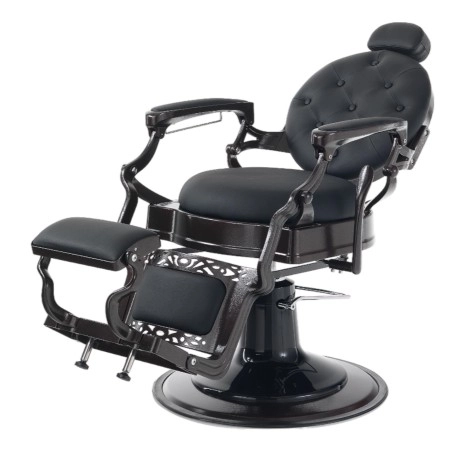 Cadeira de Barbeiro Prestige Black Vintage i-Medstetic -i-Medstetic -Cadeiras de barbeiro